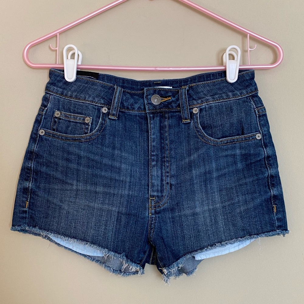 Talula Aritzia High-Waisted Jean Shorts - 26